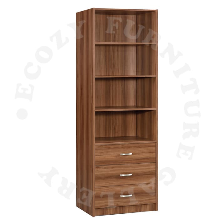 Open concept Bookshelf with 3 drawers catering for your bedroom or study room