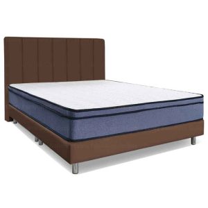 Brown colour divan bedframe with metal leg for bedroom