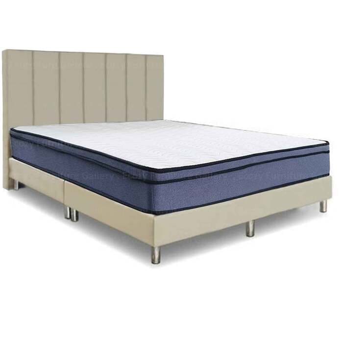 Beige colour divan bedframe with metal leg for bedroom