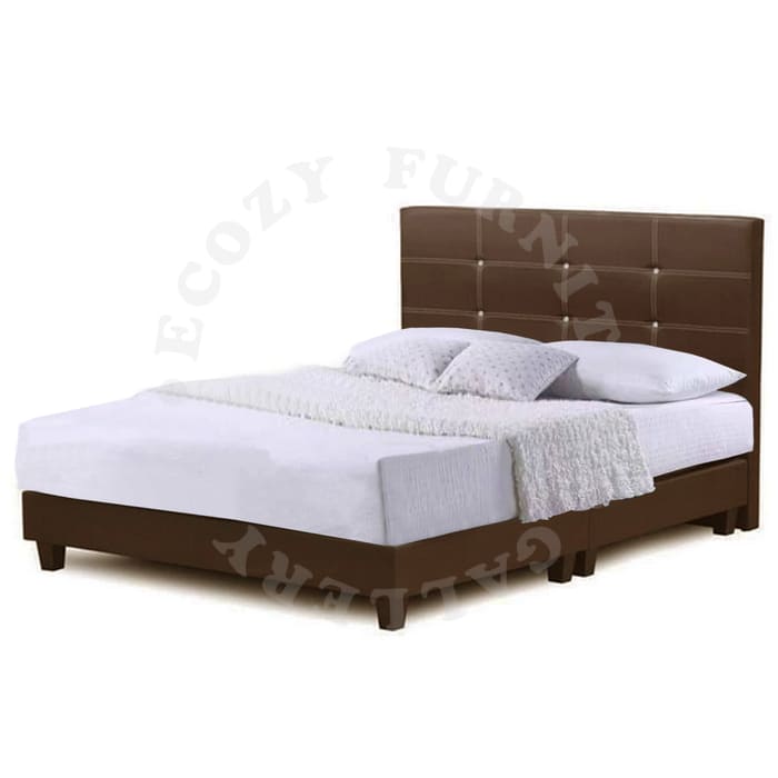 Brown colour of divan bedframe with leg for bedroom