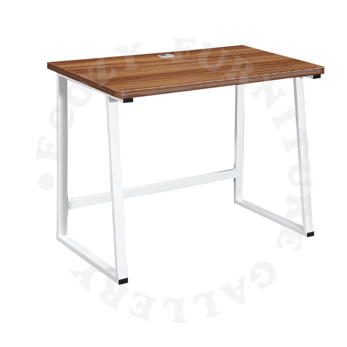 Wooden Top Study / Computer Table with white metal leg