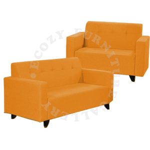 Orange colour 3+ 2 seaters Fabric Sofa Set for living room