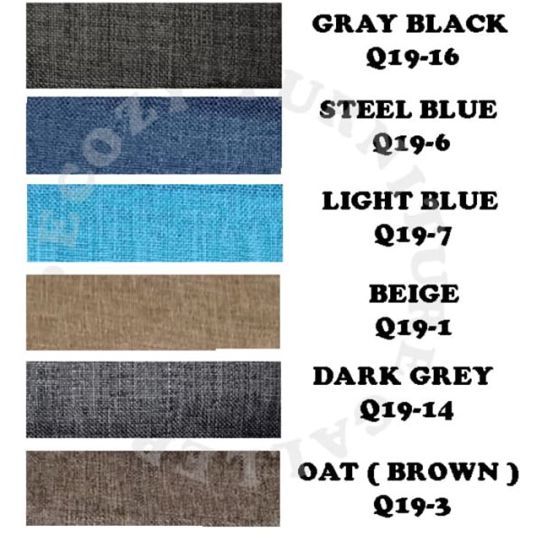 Colour Selection for the fabric bedframe