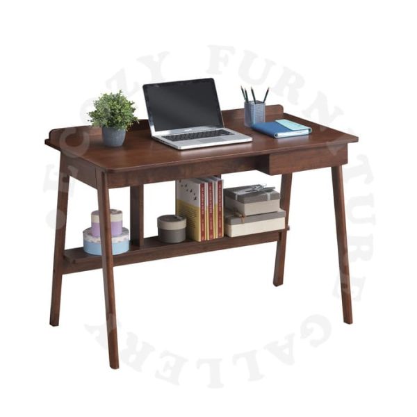 Wenge colour solid hard wood study desk or computer table with higher leg