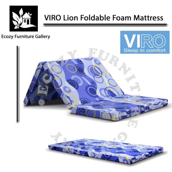 3 fold blue colour VIRO Branded Mattress for bedroom