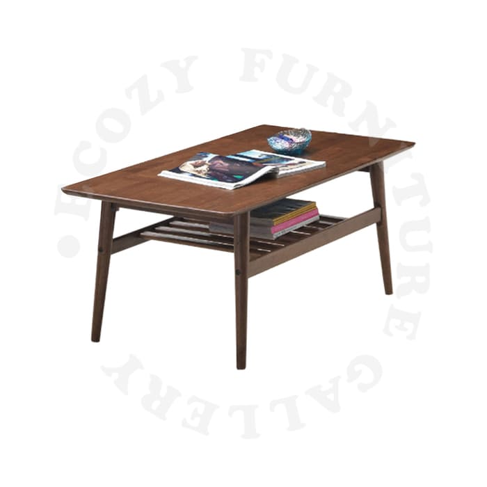 Walnut Wooden Coffee Table for Living Room