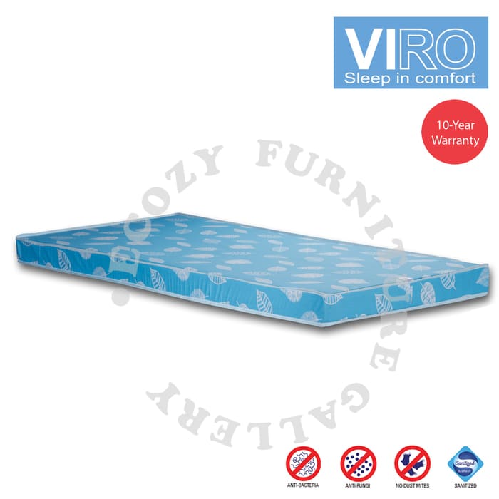 Light Blue Colour Single Size Foam VIRO Branded Foam Mattress for bedroom