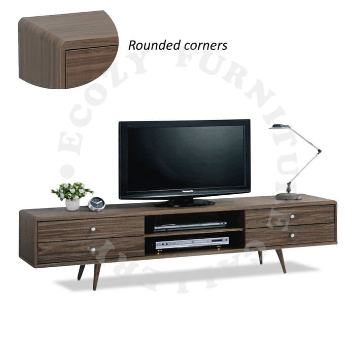 Wooden TV Console come with Solid Wooden Leg