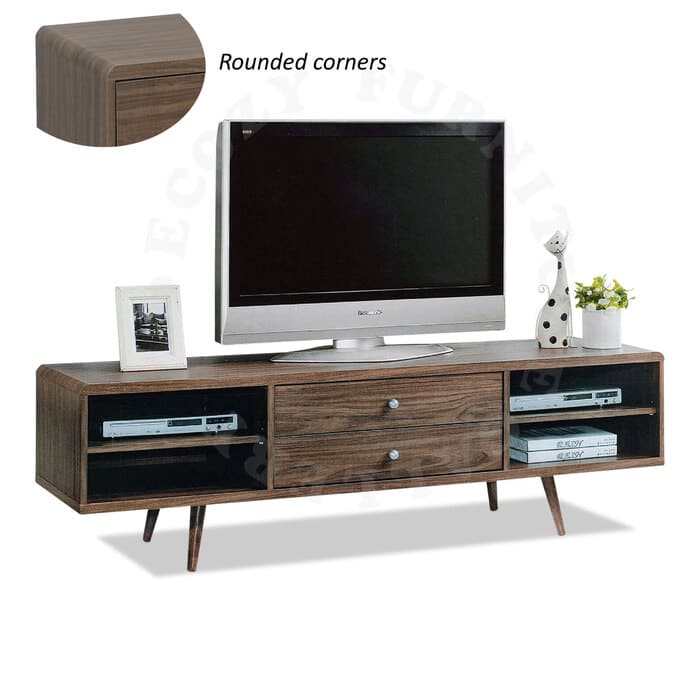 Wooden TV Console come with Solid Wooden Leg