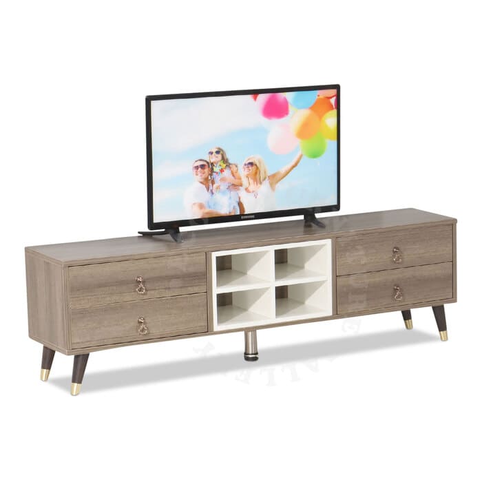 Wooden Texture Furnishing Wooden TV Console come with Removable compartment storage