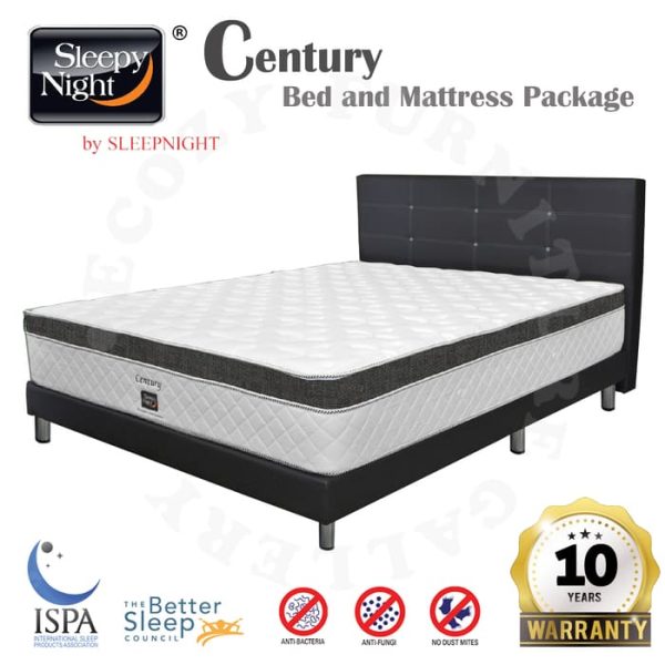 Branded Mattress Sleepy Night Bed Frame Mattress Set come with divan bedframe