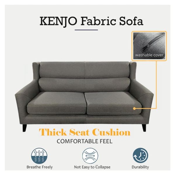 Grey Fabric Sofa for Living Room