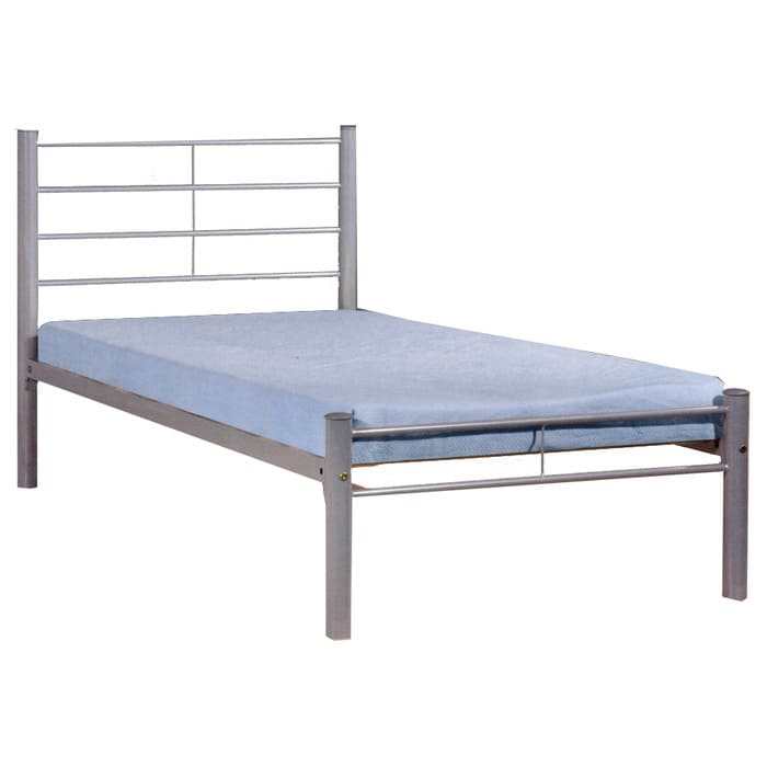 Silver Metal Bedframe fits for any bedroom styles