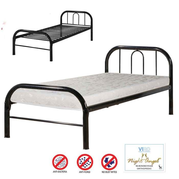 Bedframe Mattress Set included VIRO Branded Mattress and Metal Bedframe