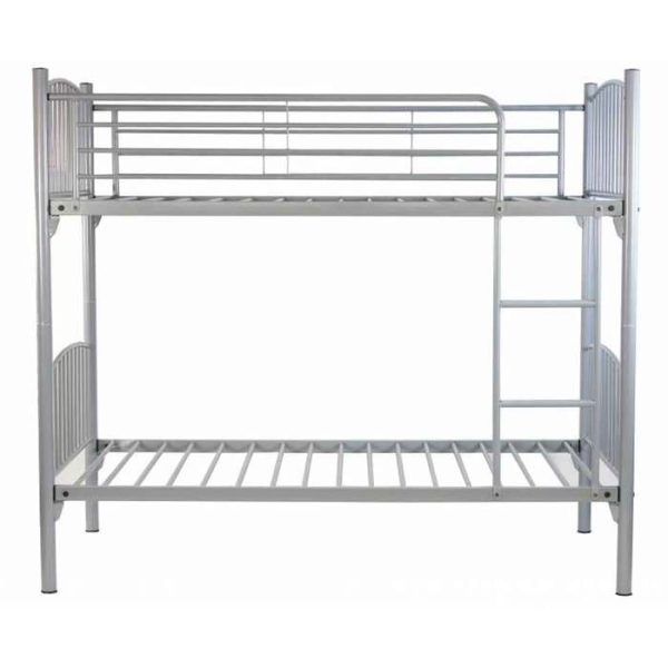 The Structure of Silver Metal Double Decker Bed for Bedroom