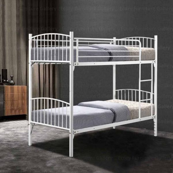 White Elegant Double Decker Bed for Bedroom