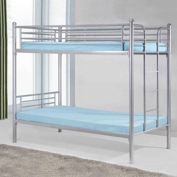 Silver Double Decker Bed for Bedroom