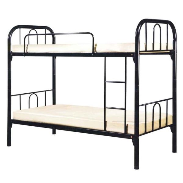 Black Metal Double Decker Bed for Bedroom