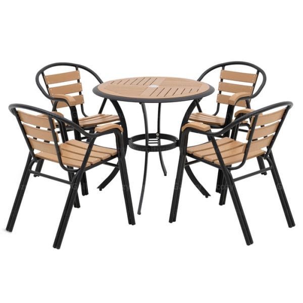 Tea Set or Outdoor Dining Set that comprises a Round Table and 4 Chairs