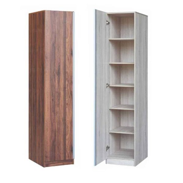 The Internal Compartment of Single Swing Door Wardrobe or cabinet