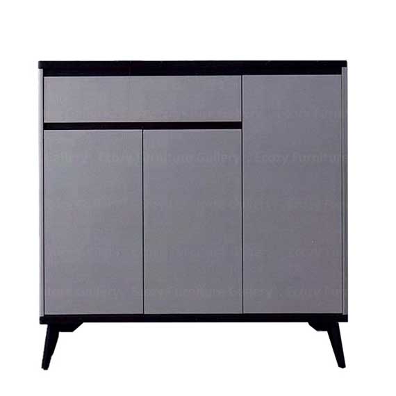 Grey 3 Doors Shoe Cabinet for Living Room