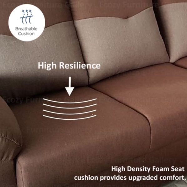 Water Resistant Fabric Sofa wth High Resilience Seat Cushion