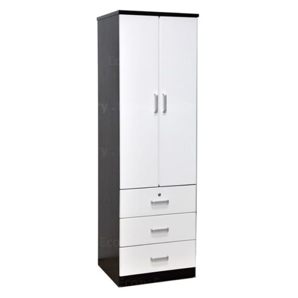 2 door swing door wardrobe with 3 drawer