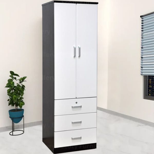 2 door swing door wardrobe with 3 drawers