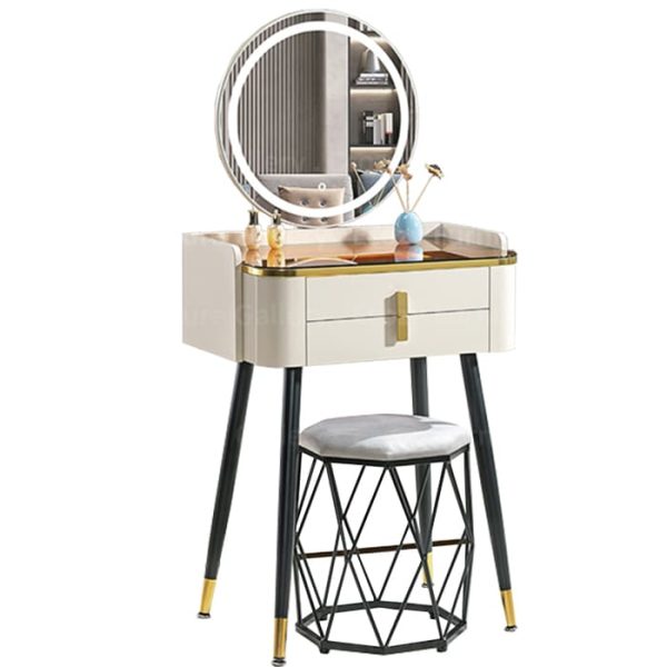 Modern concept dressing table with LED Light distributed on the mirror