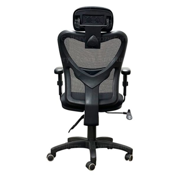 the back view of high back office chair