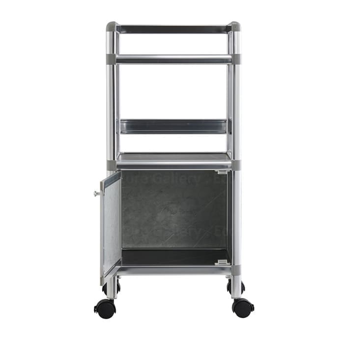 Internal Compartment of 3-tier Kitchen Trolley with castors
