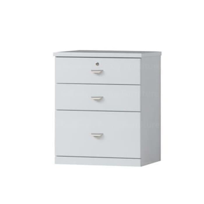 white color 3-tier drawer cabinet