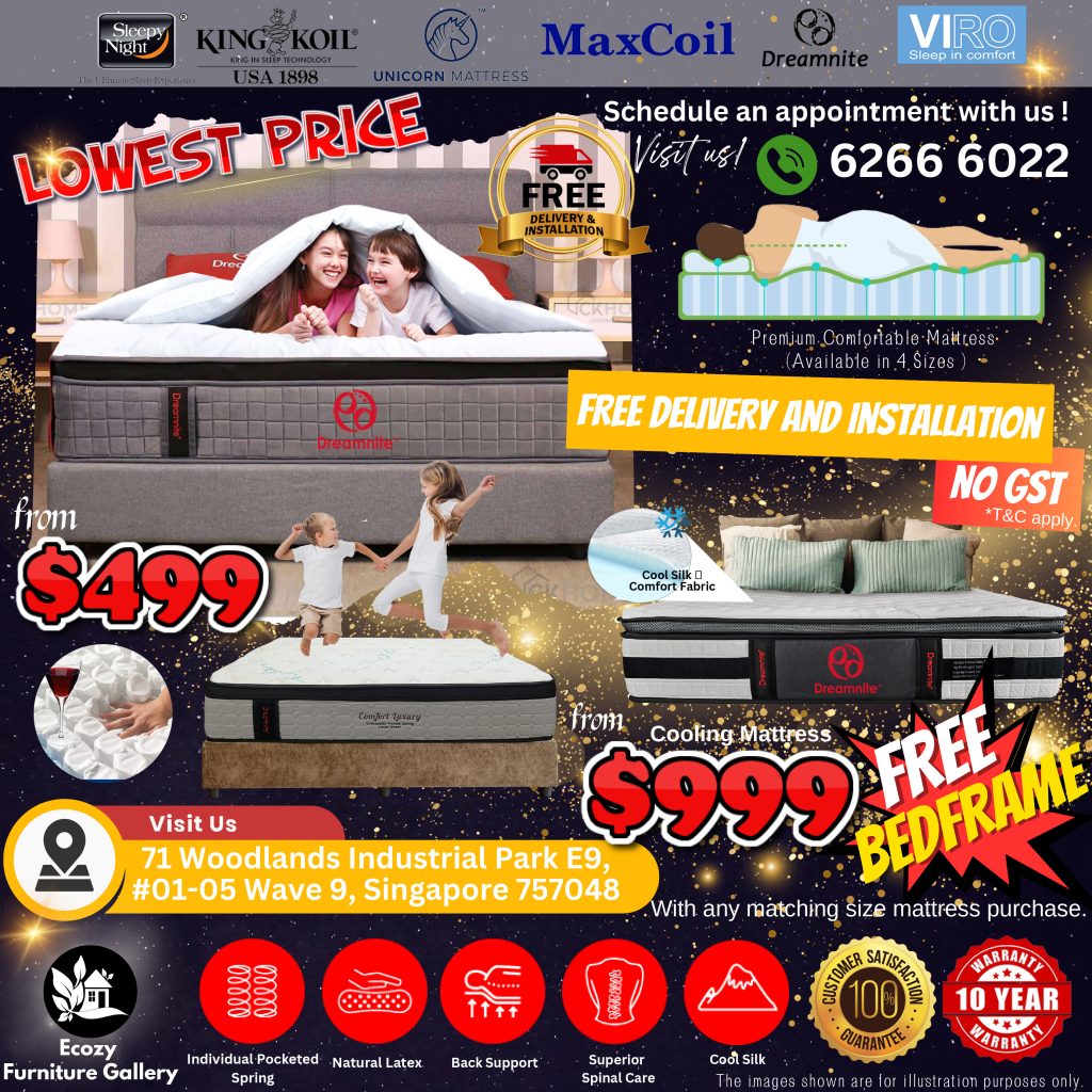 Ecozy Furniture Gallery's Premium Series Mattress Annual year end sale