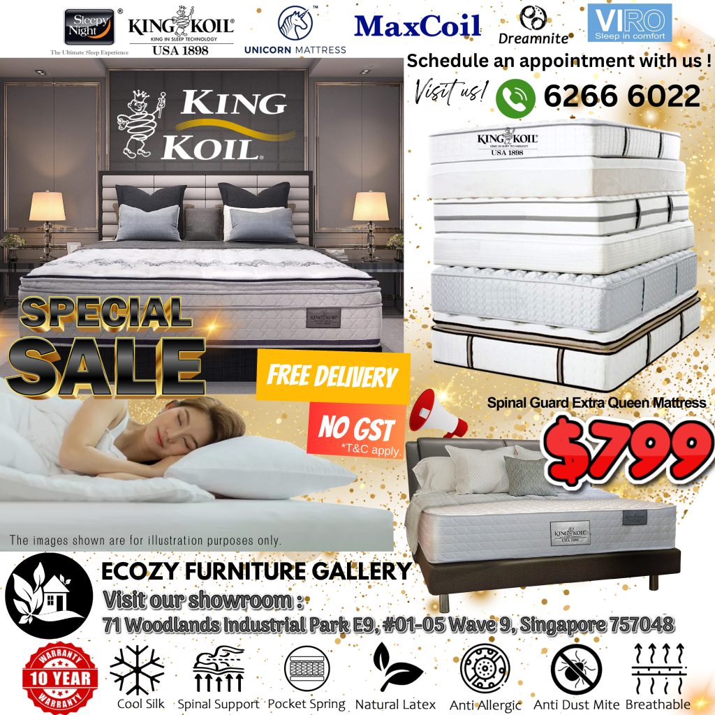 Ecozy Furniture Gallery's King Koil Mattress Annual year end sale