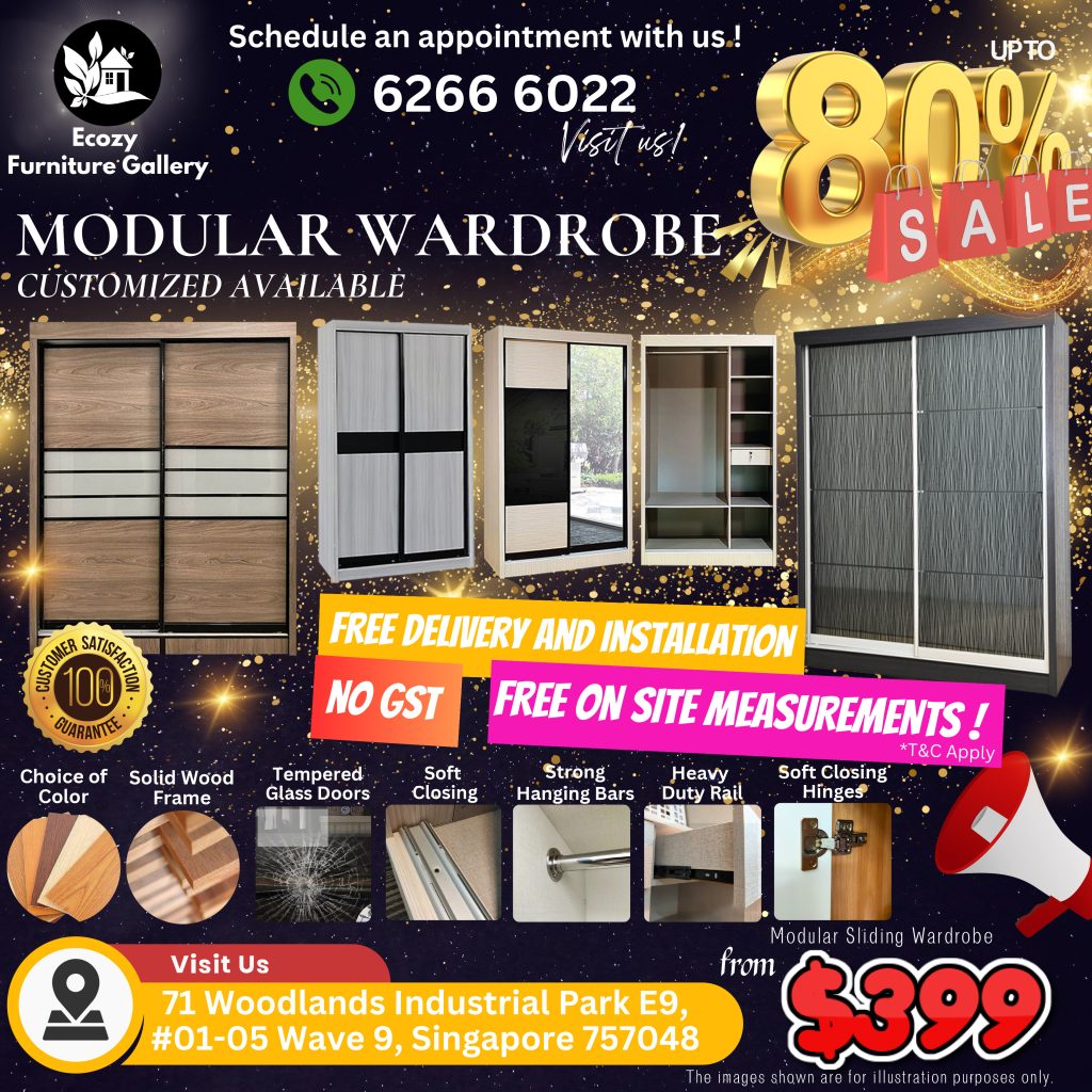 Ecozy Furniture Gallery's Modular wardrobe Annual year end sale