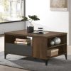 Coffee table with a combination of colombia oak finish and contrasting grey accents