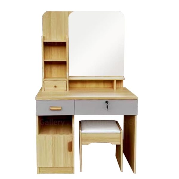 Dressing Table with 3 drawers and cushioned stool