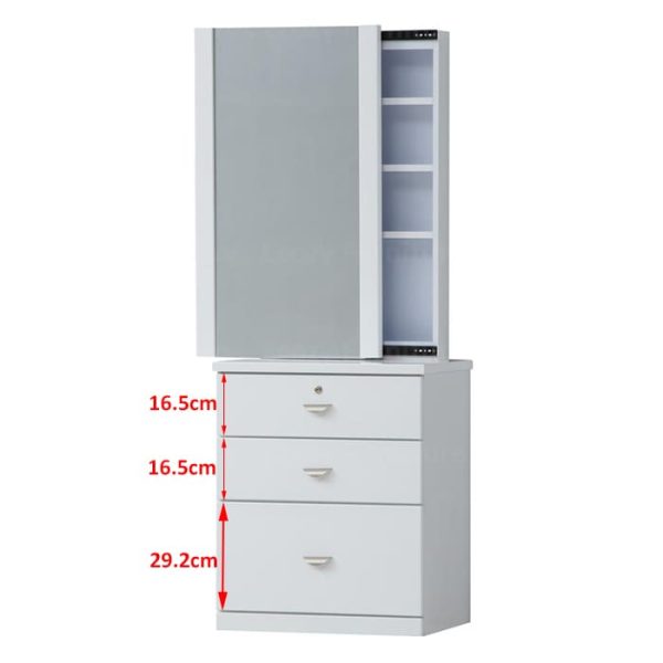 White color dressing table come with 3 big drawers