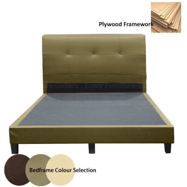 a faux leather bedframe come with the black plastic leg