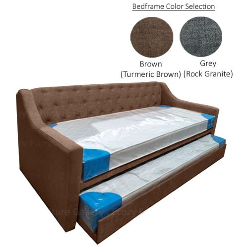 Serenity Fabric 3 In 1 Daybed Pull Out Bed Frame (Water Repellent ...