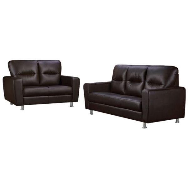 2 seater and 3 seater faux leather sofa set come with the strong metal leg