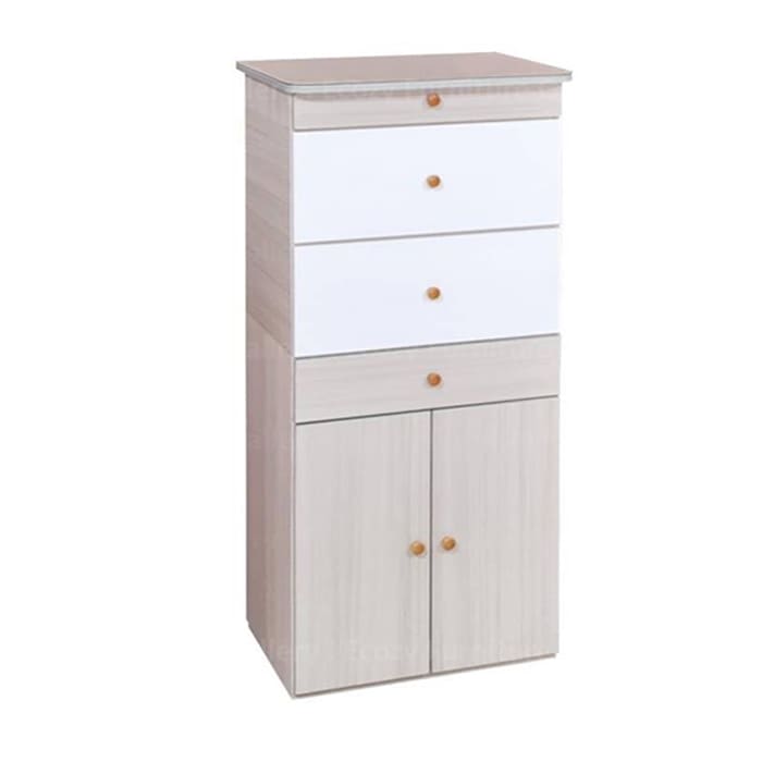 Modern design altar cabinet in dual tone color combination to show the elegant and sleek style