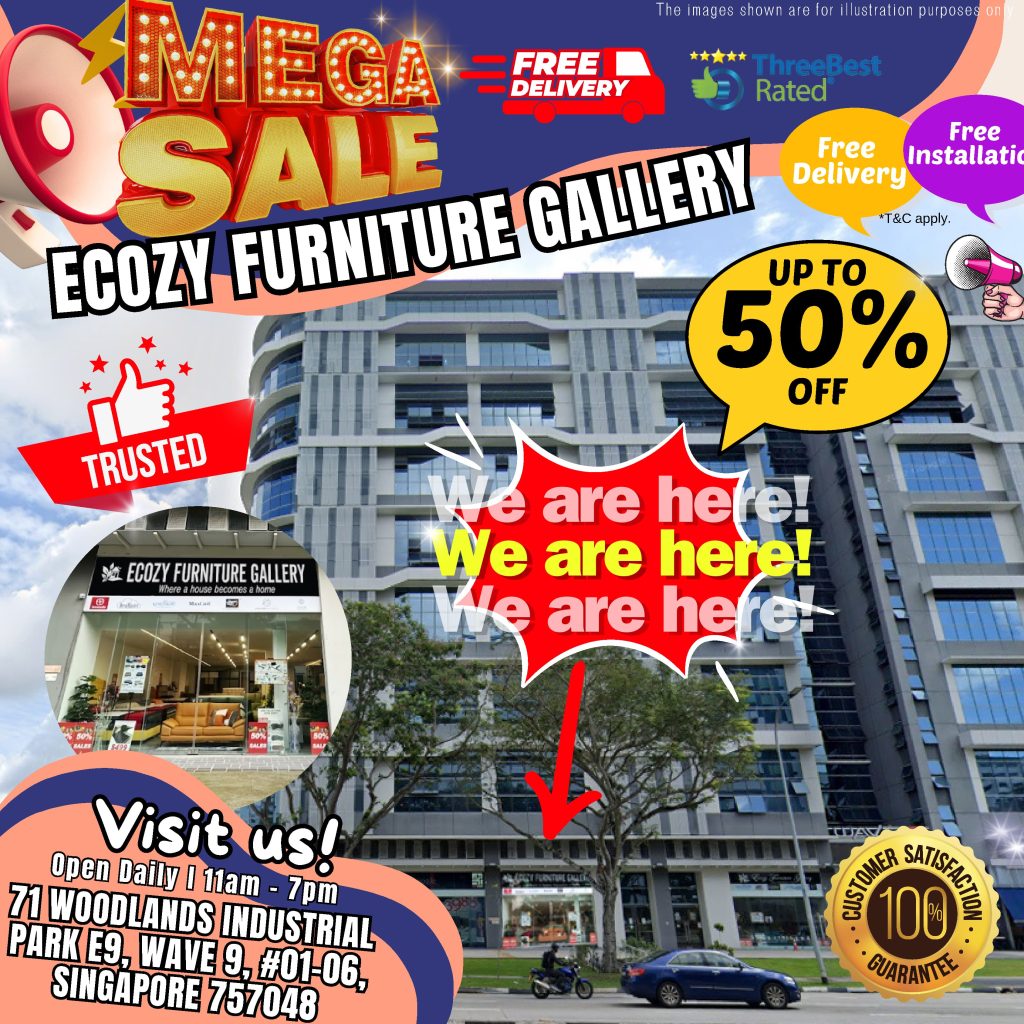 Mega furniture sale at woodlands furniture stores which up to 50% offering