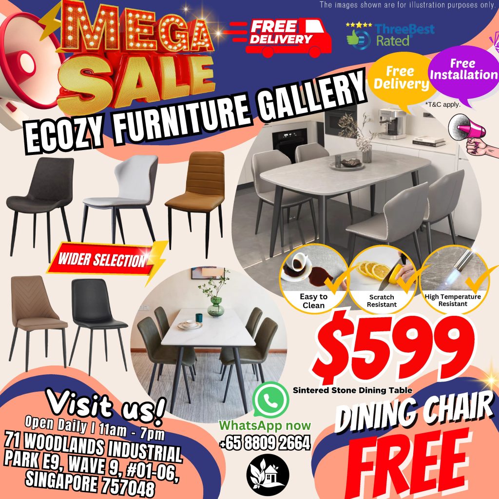 Mega furniture sale at woodlands furniture stores which up to 50% offering