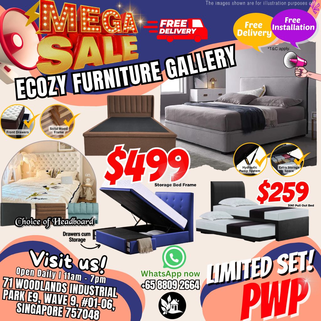 Mega furniture sale at woodlands furniture stores which up to 50% offering