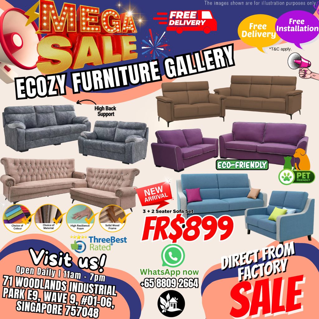 Mega furniture sale at woodlands furniture stores which up to 50% offering