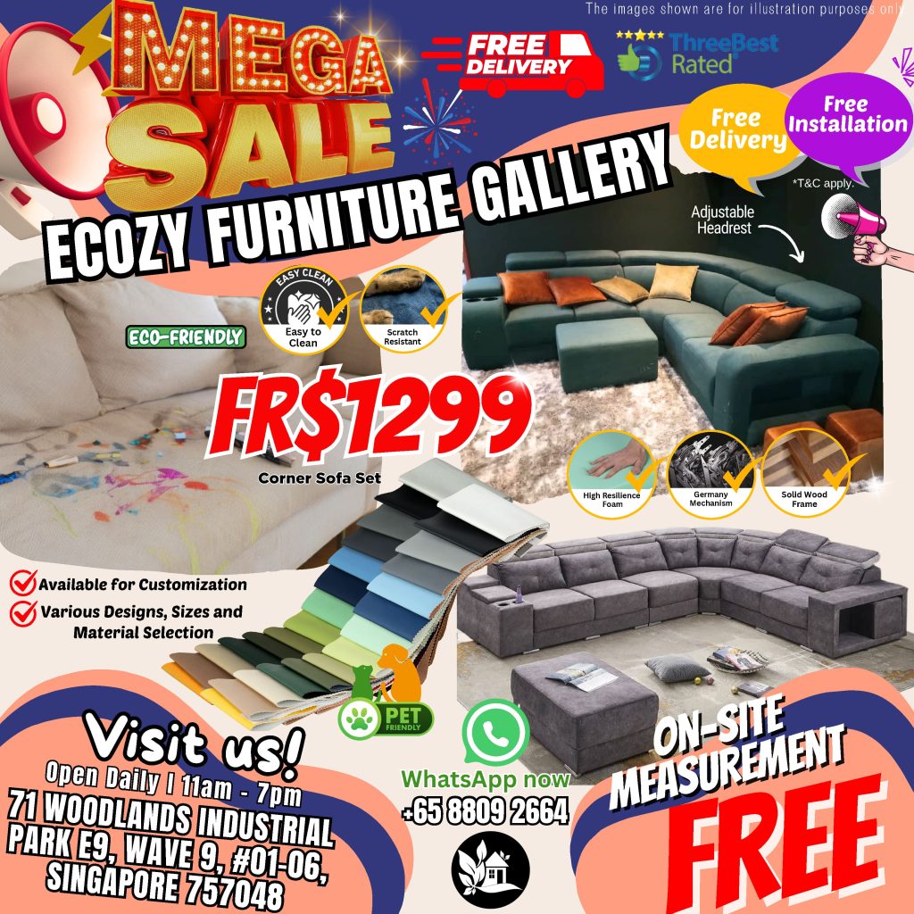 Mega furniture sale at woodlands furniture stores which up to 50% offering