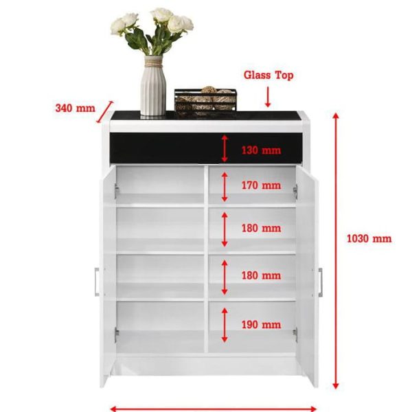 the internal compartment of shoe cabinet