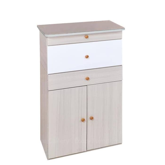 Modern design altar cabinet in dual tone color combination to show the elegant and sleek style