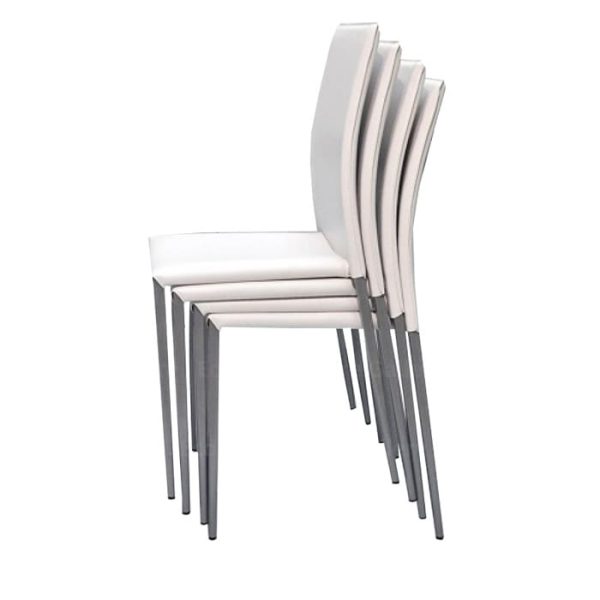 the stackable dining chair save the space and easy to store